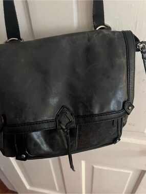 The Sak. Black leather backpack. Convertible to crossbody.
